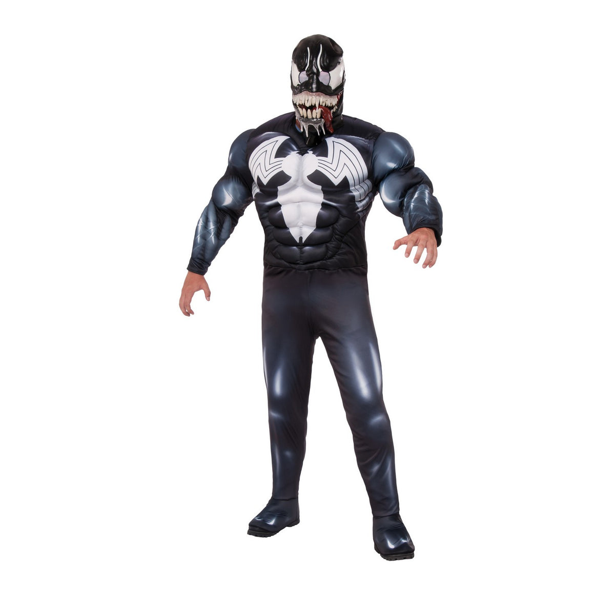 Black-White - Front - Venom Mens Deluxe Costume