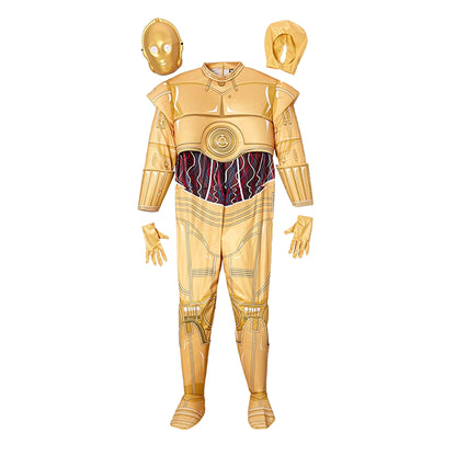 Gold - Front - Star Wars Mens C-3PO Costume