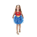 Blue-Red-Gold - Side - Wonder Woman Girls Premium Costume