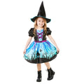 Blue-Black - Side - Bristol Novelty Childrens-Kids Moonlight Witch Costume