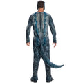 Blue - Back - Jurassic World Unisex Adult Velociraptor Costume