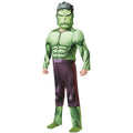 Green-Purple - Front - Hulk Childrens-Kids Deluxe Muscles Costume