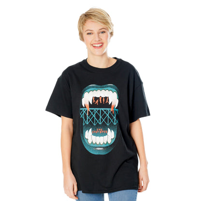 Black - Front - The Lost Boys Unisex Adult Hanging Vintage T-Shirt