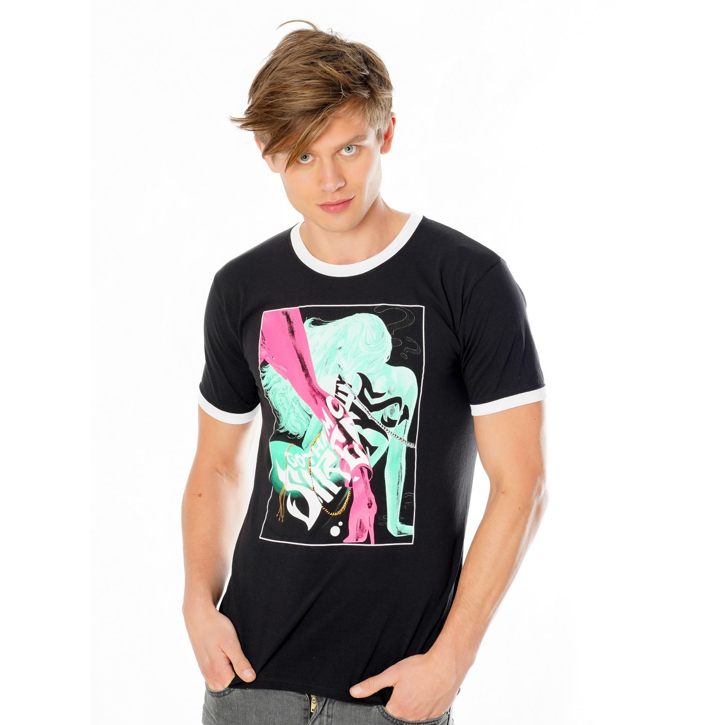 Black - Back - Gotham City Sirens Unisex Adult Mystery T-Shirt