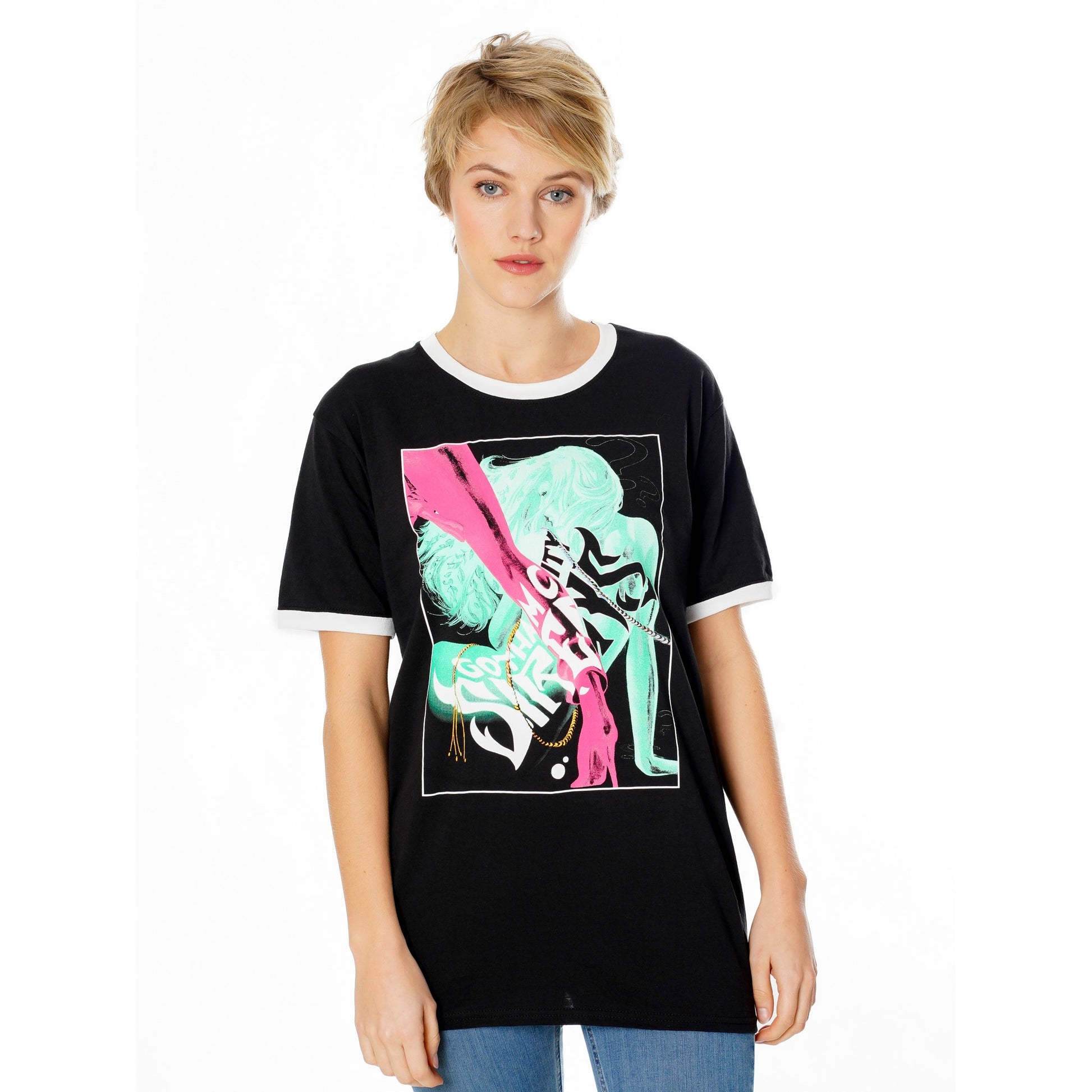 Black - Lifestyle - Gotham City Sirens Unisex Adult Mystery T-Shirt