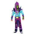 Blue-Purple-Green - Front - Masters Of The Universe Childrens-Kids Deluxe Skeletor Costume