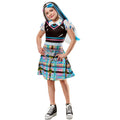 White-Black-Blue - Front - Monster High Girls Frankie Stein 3 Tone Wig