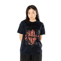 Black - Front - Harley Quinn Unisex Adult Xoxo Acid Wash T-Shirt