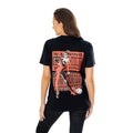Black - Back - Harley Quinn Unisex Adult Warning Back Print T-Shirt