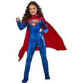 Red-Blue - Front - Supergirl Girls Logo Costume