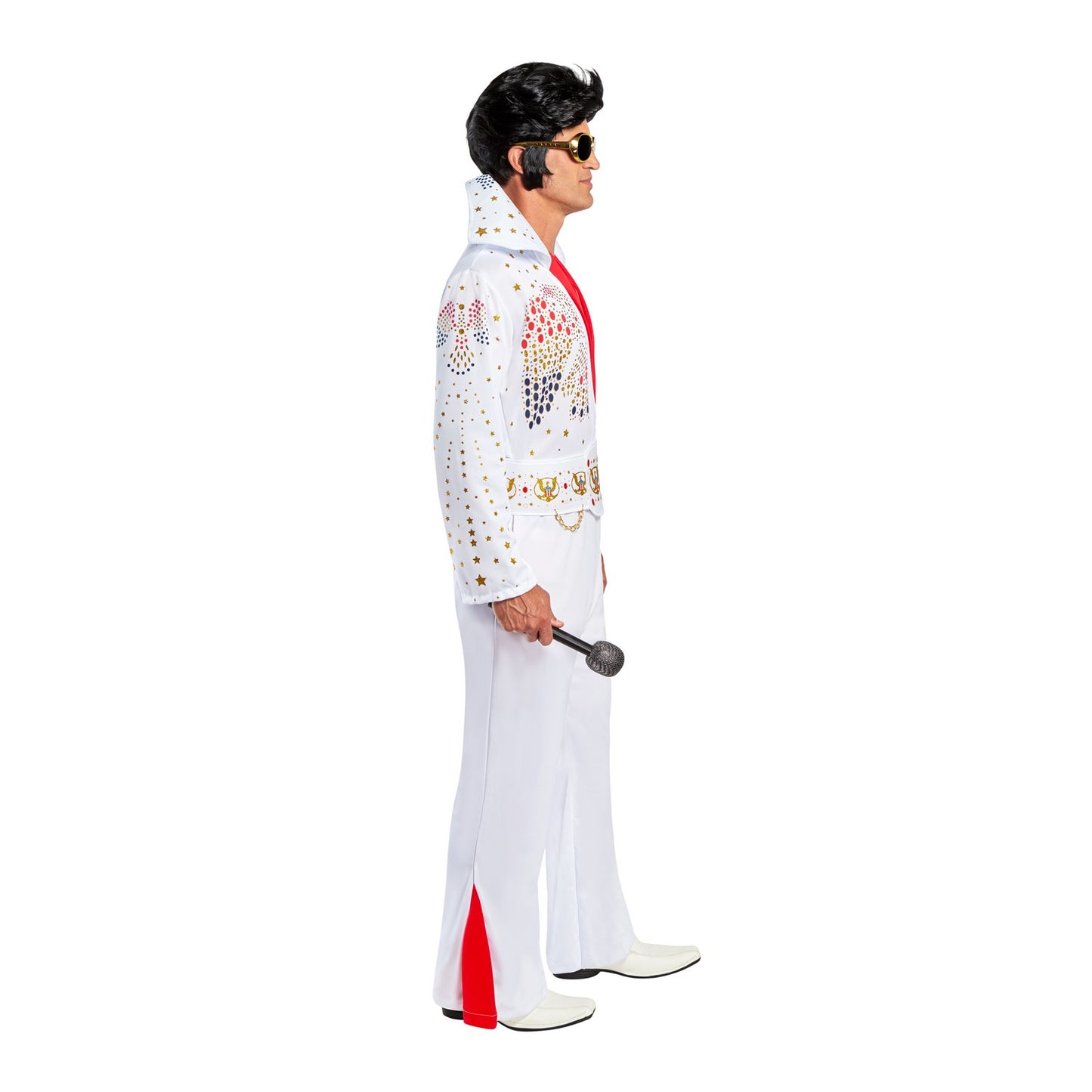 Red-White-Yellow - Side - Elvis Presley Mens Deluxe Eagle Costume