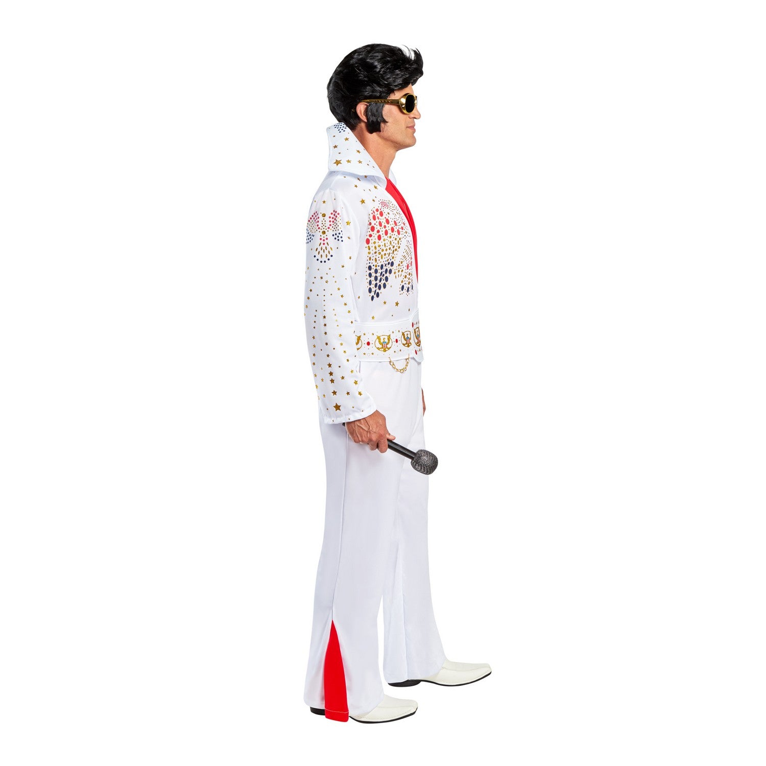 Red-White-Yellow - Side - Elvis Presley Mens Deluxe Eagle Costume
