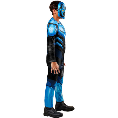 Blue-Black - Side - Blue Beetle Childrens-Kids Deluxe Costume Set