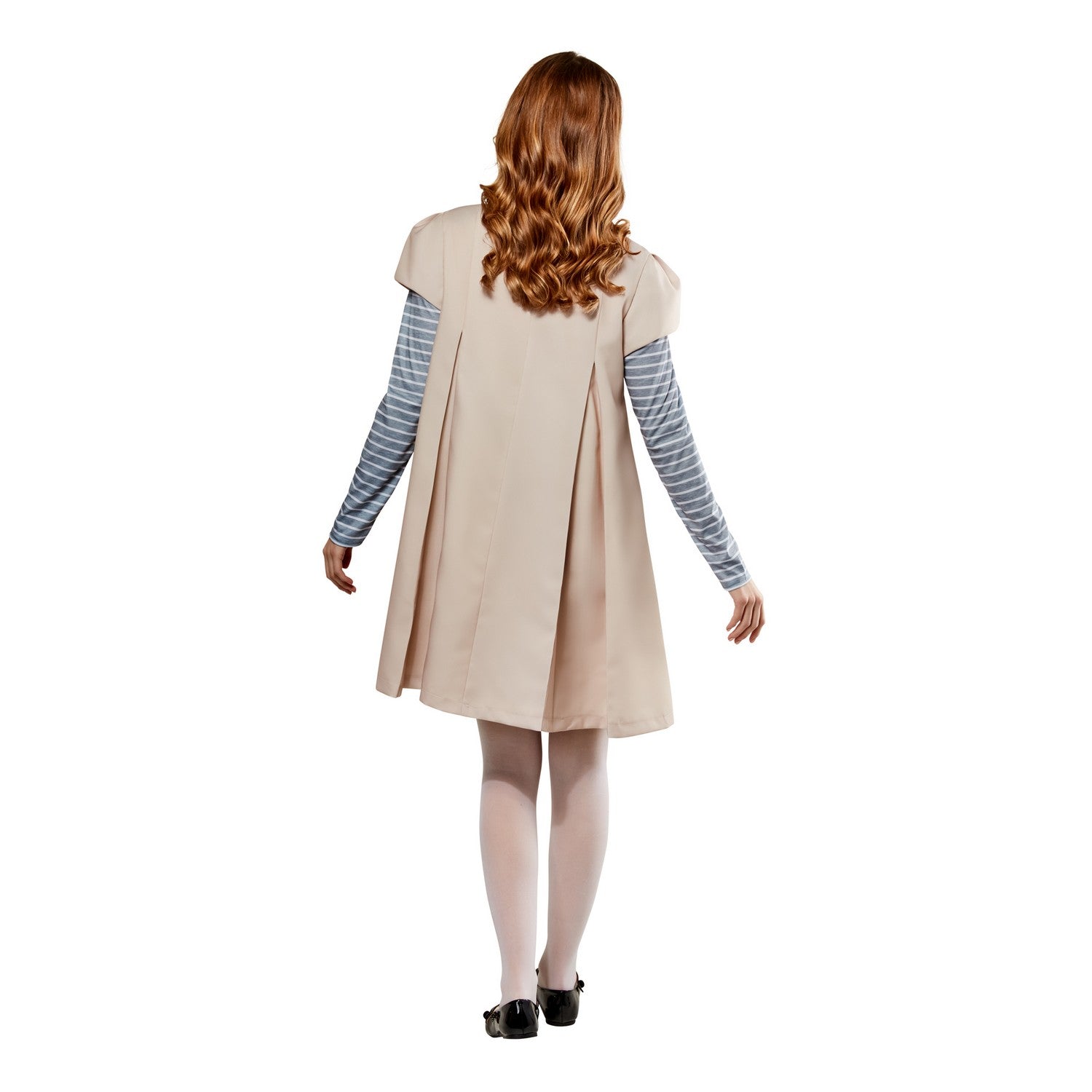 Beige-Blue-Red - Back - M3GAN Womens-Ladies Costume Dress