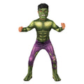 Green-Purple - Front - Avengers Childrens-Kids Hulk Costume Set