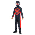 Red-Black - Front - Spider-Man Childrens-Kids Miles Morales Costume