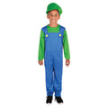 Blue-Green - Front - Rubies Boys Plumber Costume