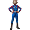 Blue-Red - Front - Guardians Of The Galaxy Boys Deluxe Rocket Raccoon Costume