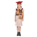 Multicoloured - Front - Bristol Novelty Childrens-Girls Evacuee Schoolgirl Costume