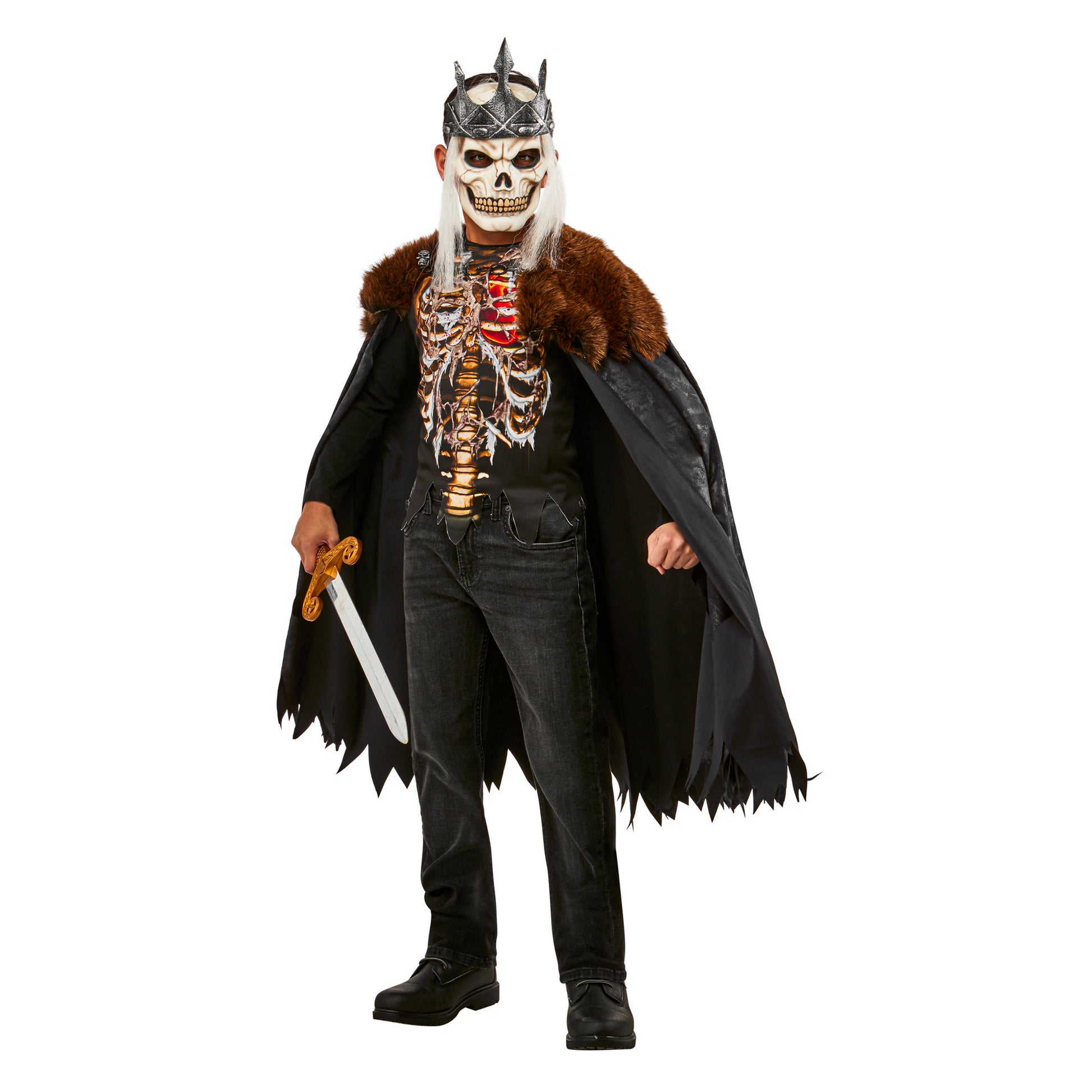 Black - Front - Rubies Childrens-Kids Dead King Costume