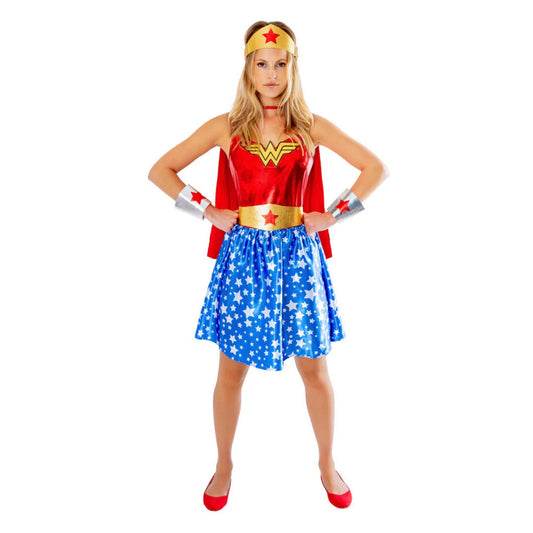 Red-Blue-Gold - Front - Wonder Woman Womens-Ladies Deluxe Costume