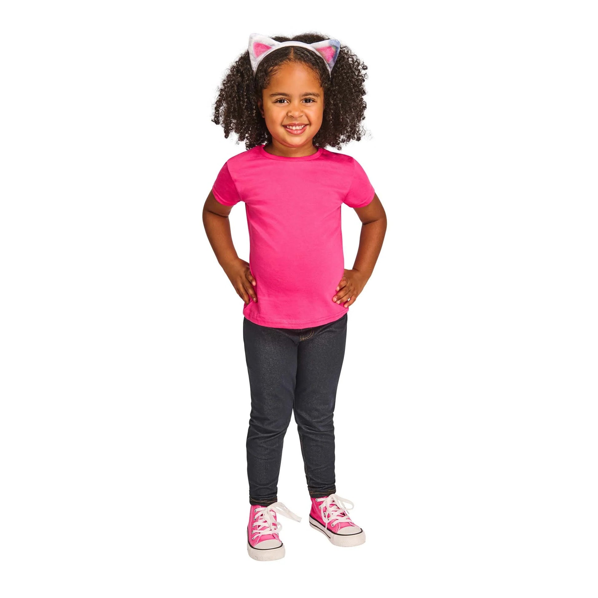 White-Pink-Grey - Front - Gabby´s Dollhouse Girls Plush Headband