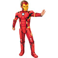 Red-Yellow - Front - The Avengers Childrens-Kids Deluxe Iron Man Costume