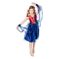 Blue-Red - Front - Captain Marvel Girls Dress