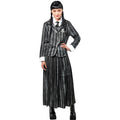 Black-White-Grey - Front - Wednesday Womens-Ladies Nevermore Academy School Uniform Costume Set