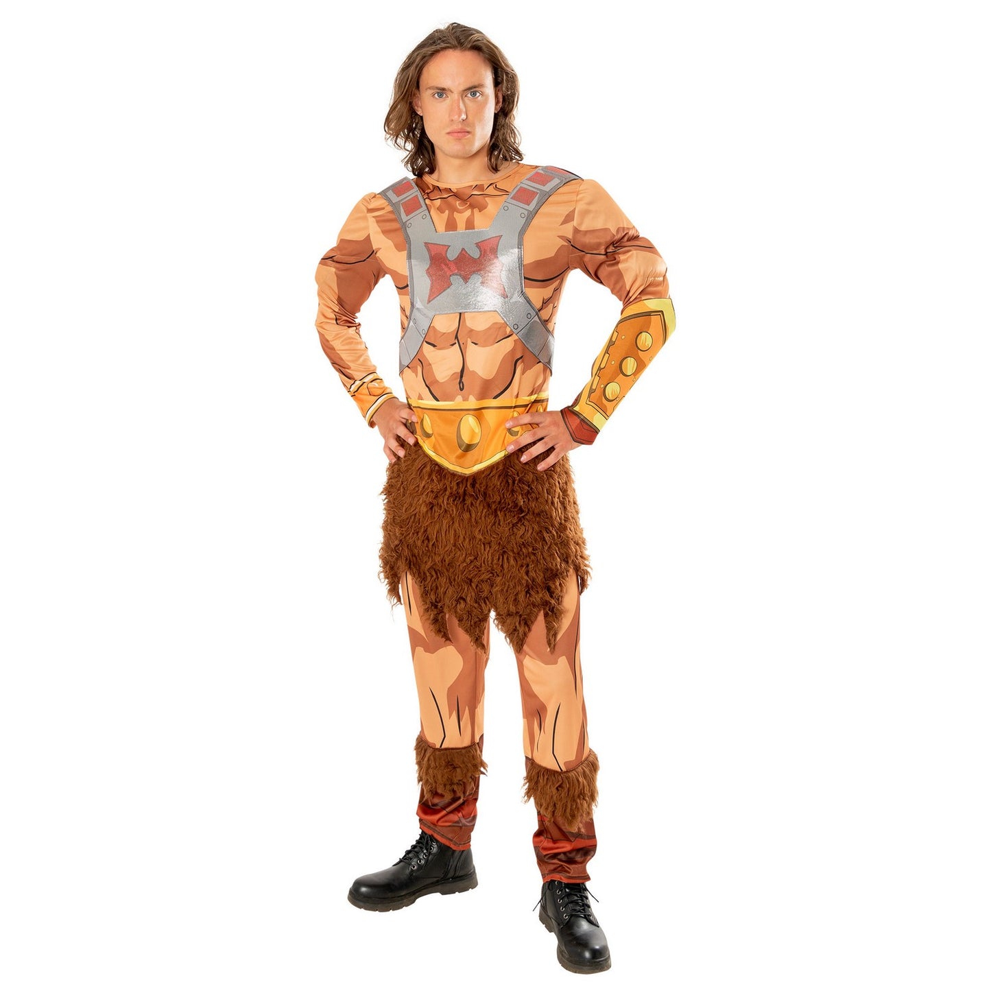 Brown-Yellow - Front - He-Man Unisex Adult Deluxe Costume