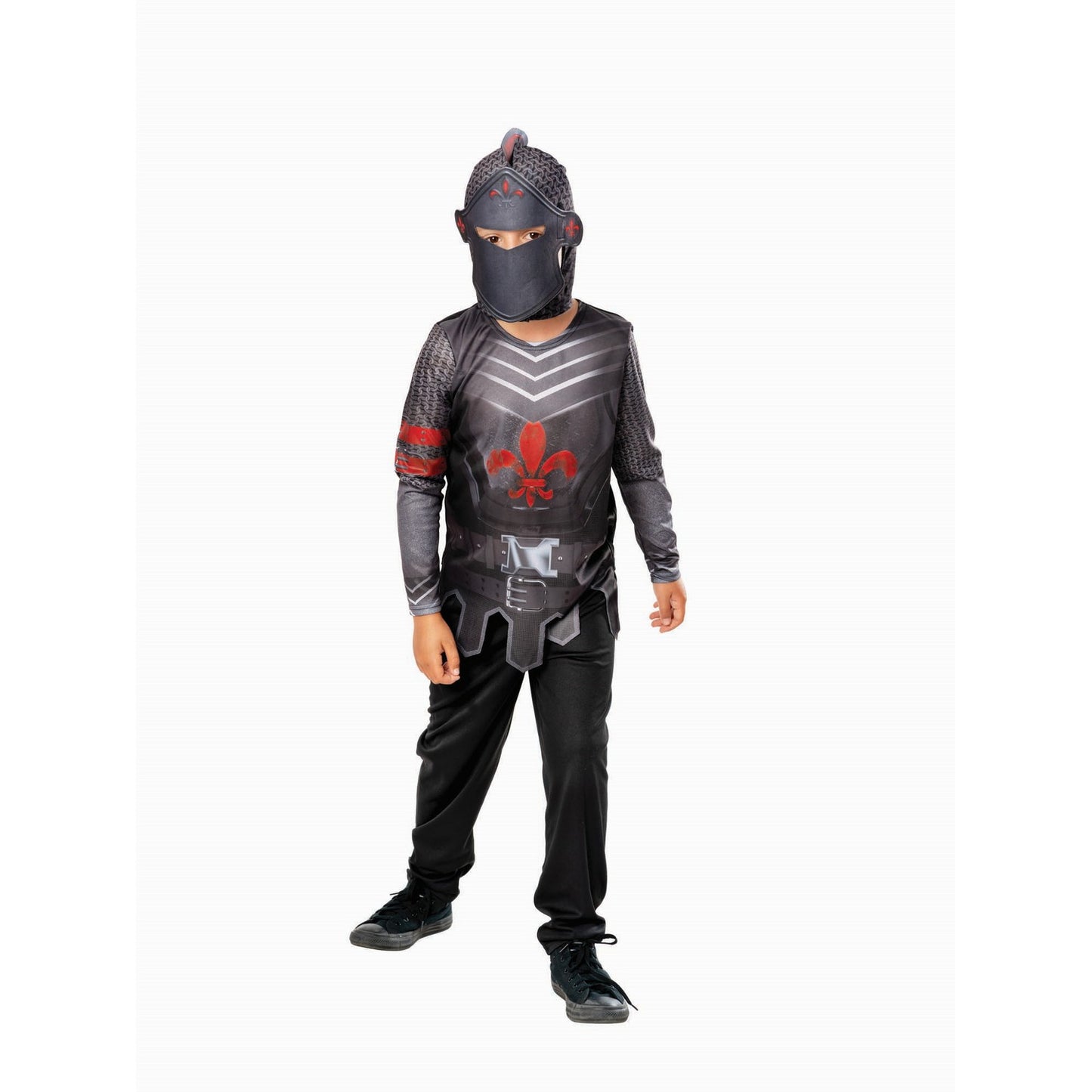 Black-Grey-Red - Front - Bristol Novelty Childrens-Kids Black Knight Costume Set