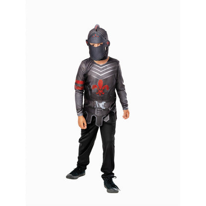 Black-Grey-Red - Front - Bristol Novelty Childrens-Kids Black Knight Costume Set
