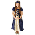 Blue-Gold - Front - Bristol Novelty Childrens-Kids Renaissance Princess Costume