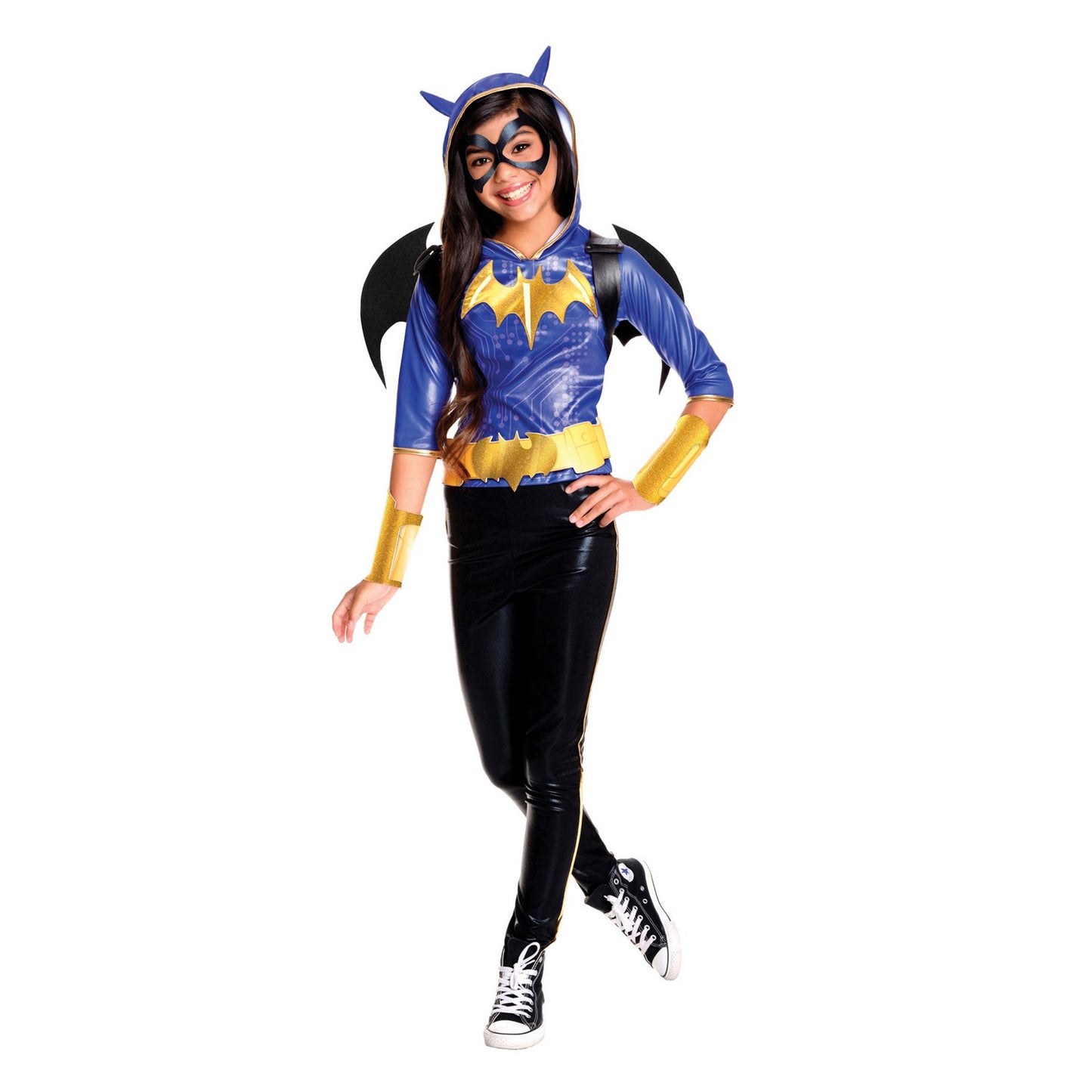Blue-Black - Front - DC Super Hero Girls Childrens-Kids Batgirl Logo Costume