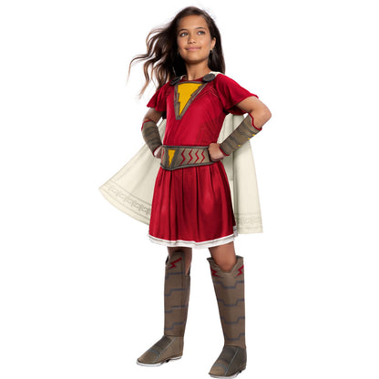 Red-Brown-White - Front - Shazam Girls Deluxe Mary Costume