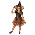 Black-Gold - Front - Bristol Novelty Girls Witch Costume