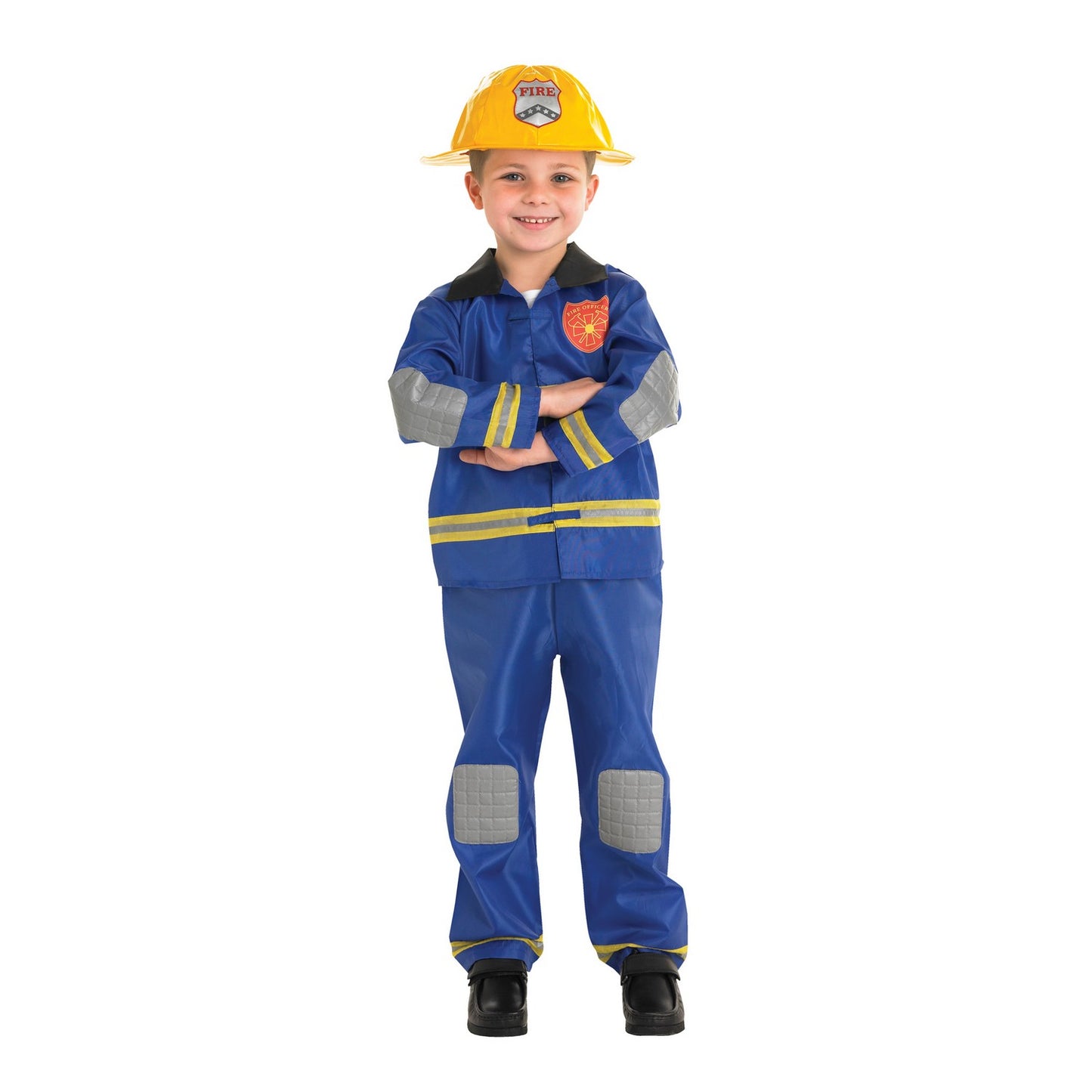 Blue-Yellow - Front - Bristol Novelty Childrens-Kids Firefighter Costume