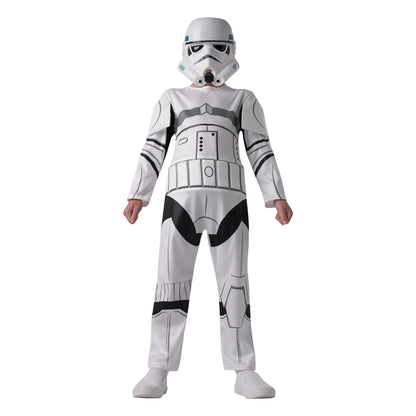 White-Black - Side - Star Wars Childrens-Kids Stormtrooper Costume