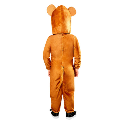 Brown-White-Cream - Back - Tom And Jerry Childrens-Kids Jerry Costume