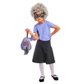 Grey-Black-Purple - Front - David Walliams Childrens-Kids Gangsta Granny Costume Set