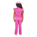 Pink-White - Back - Barbie Childrens-Kids Cowgirl Costume