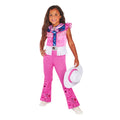 Pink-White - Front - Barbie Childrens-Kids Cowgirl Costume