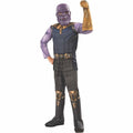 Grey-Purple-Gold - Front - Avengers Infinity War Childrens-Kids Deluxe Thanos Costume