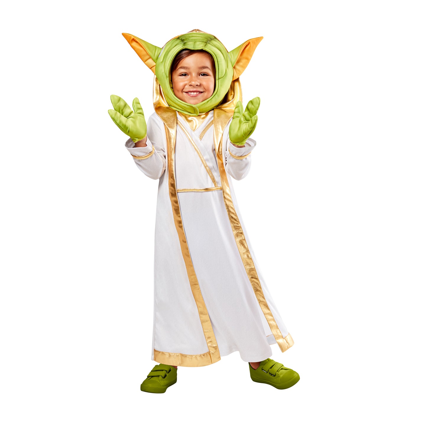 White-Green - Front - Star Wars: Young Jedi Adventures Yoda Costume