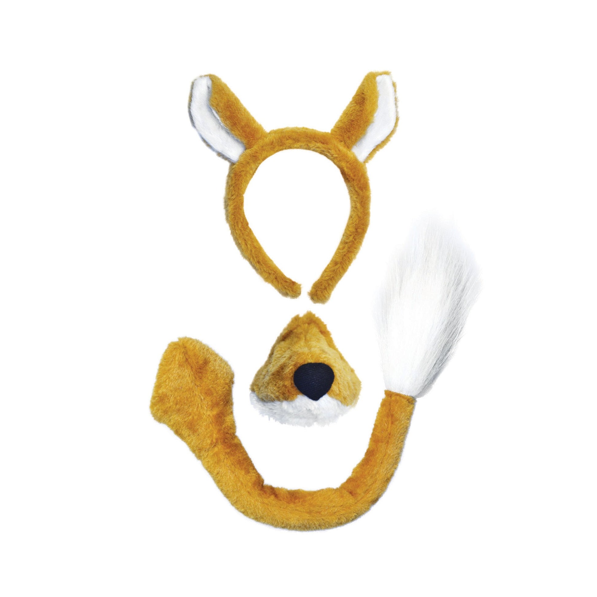 Brown-White - Front - Bristol Novelty Fox Sounds Costume Accessory Set