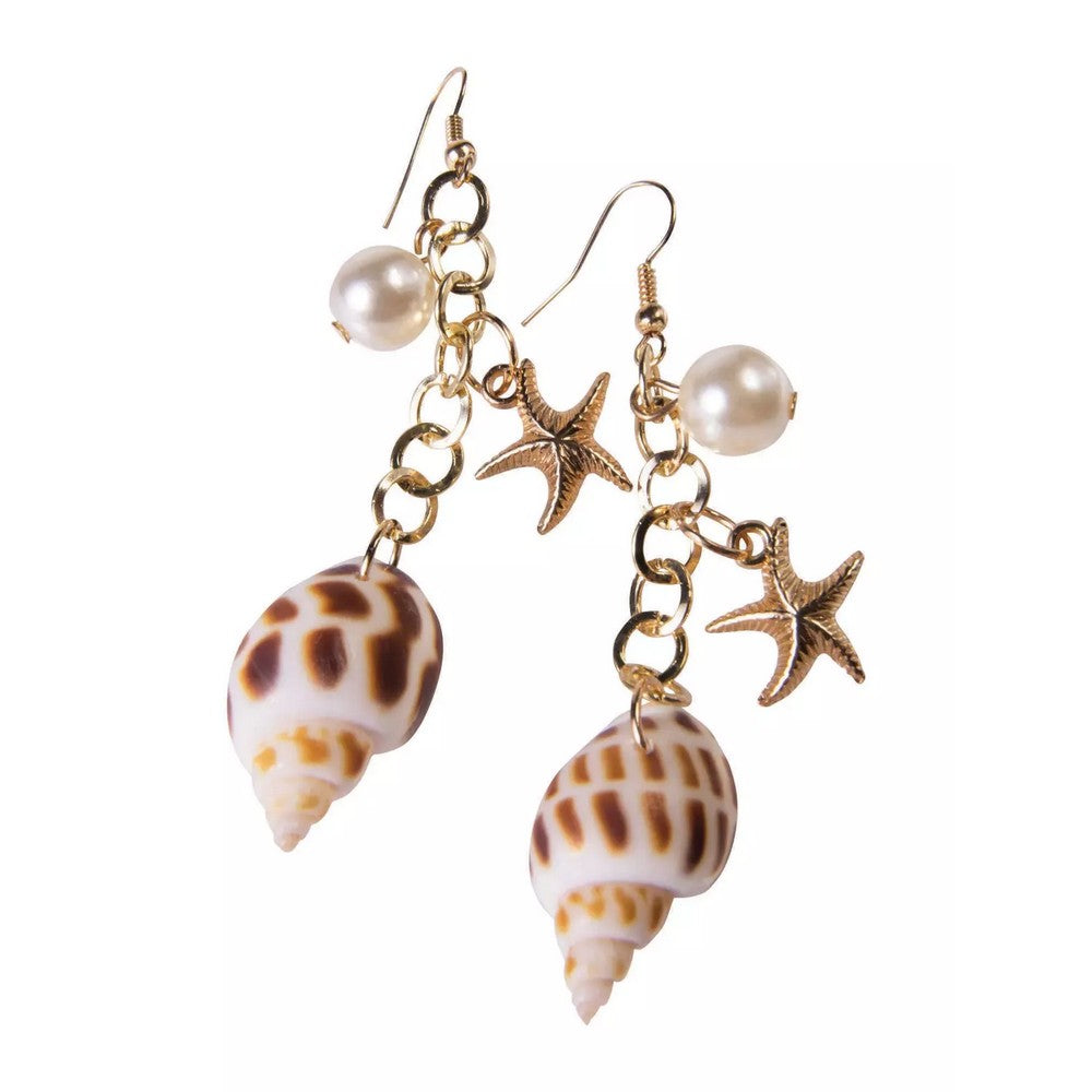 Gold-White - Front - Bristol Novelty Mermaid Earrings