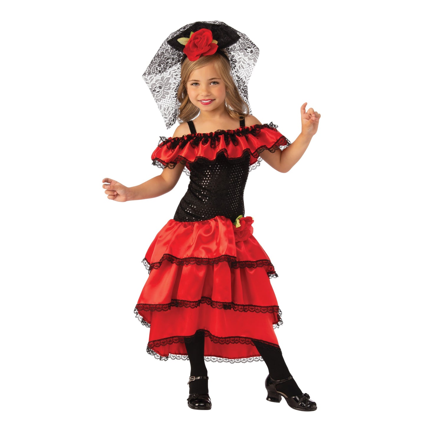 Black-Red - Front - Bristol Novelty Spanish Dancer Costume