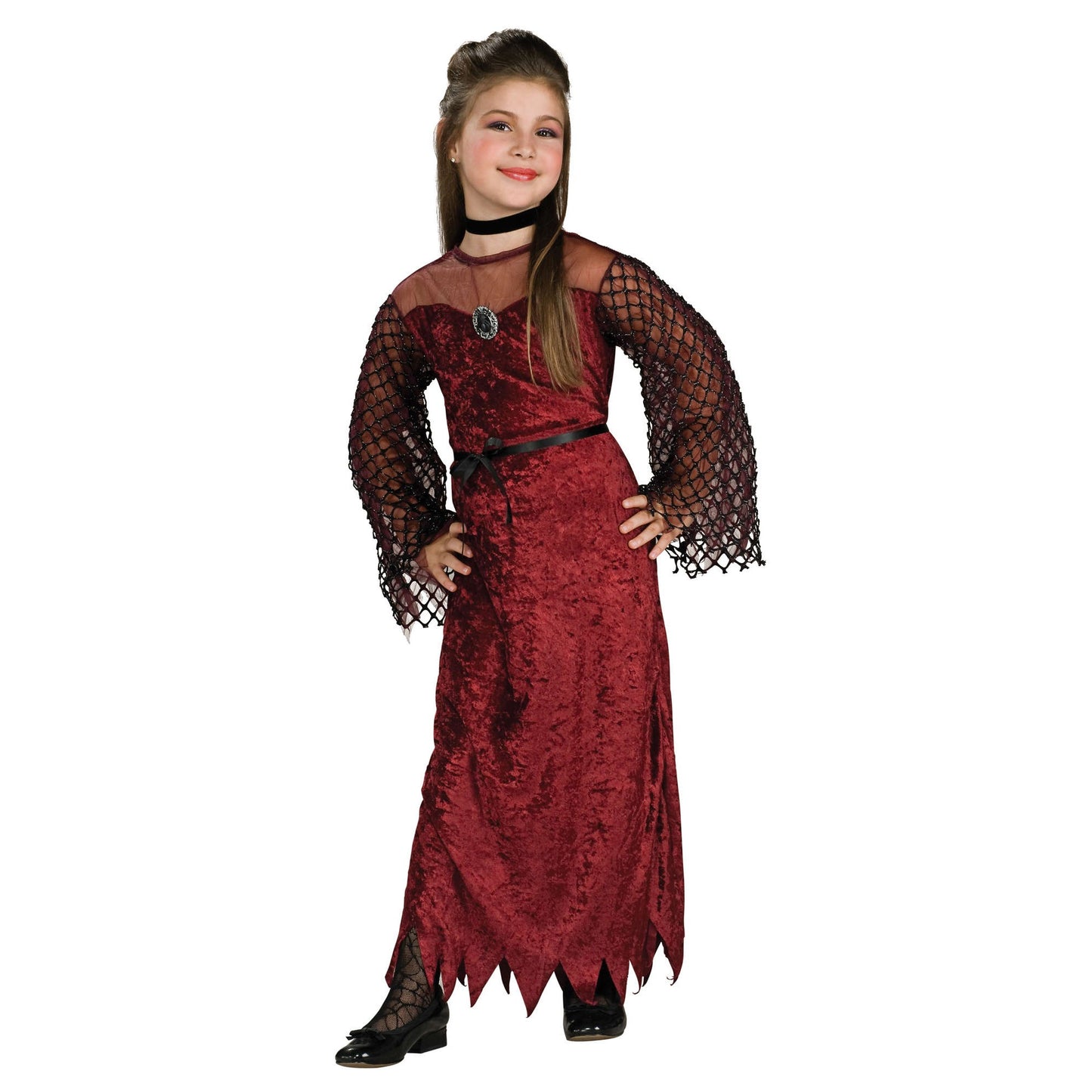 Red-Black - Front - Bristol Novelty Girls Gothic Enchantress Costume