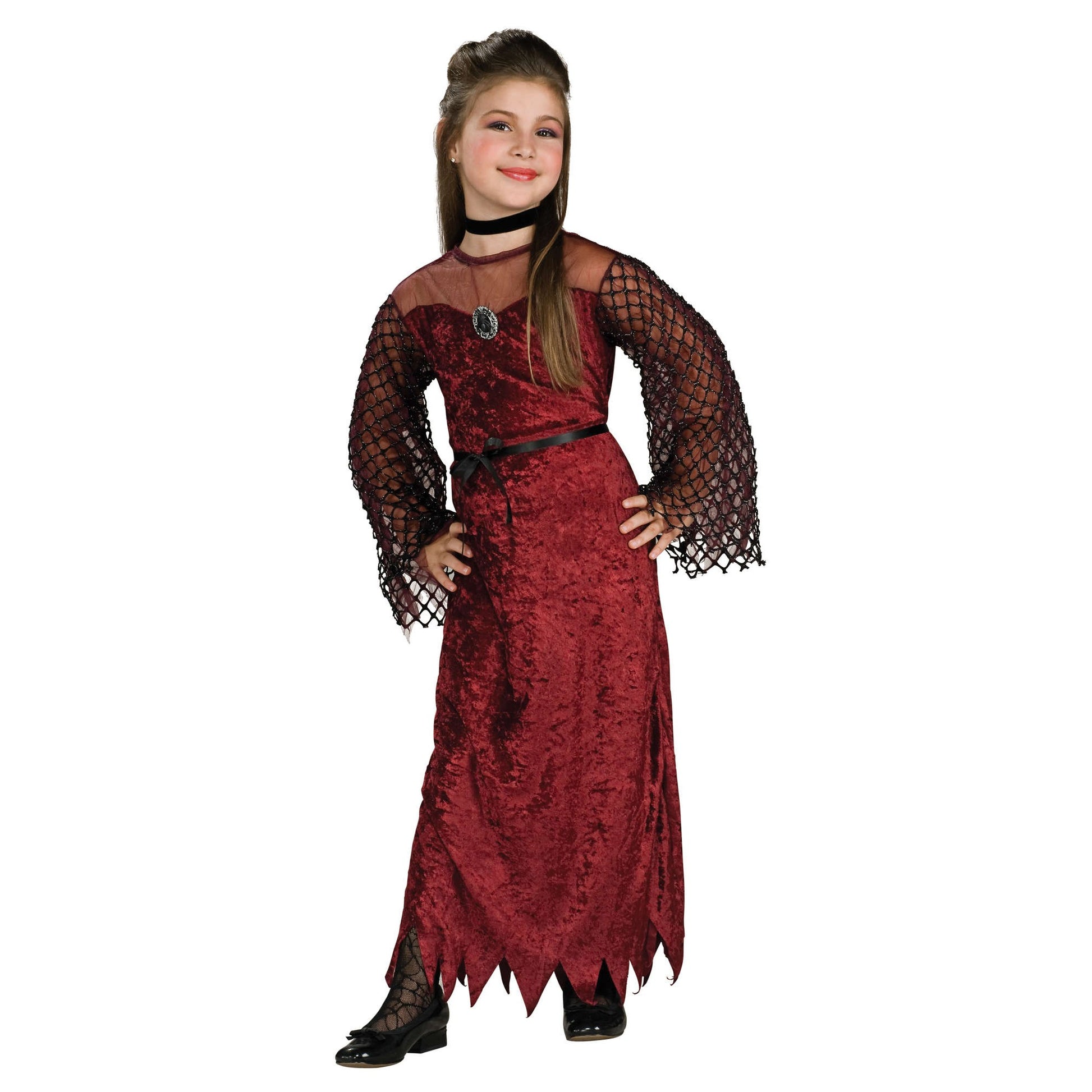 Red-Black - Front - Bristol Novelty Girls Gothic Enchantress Costume