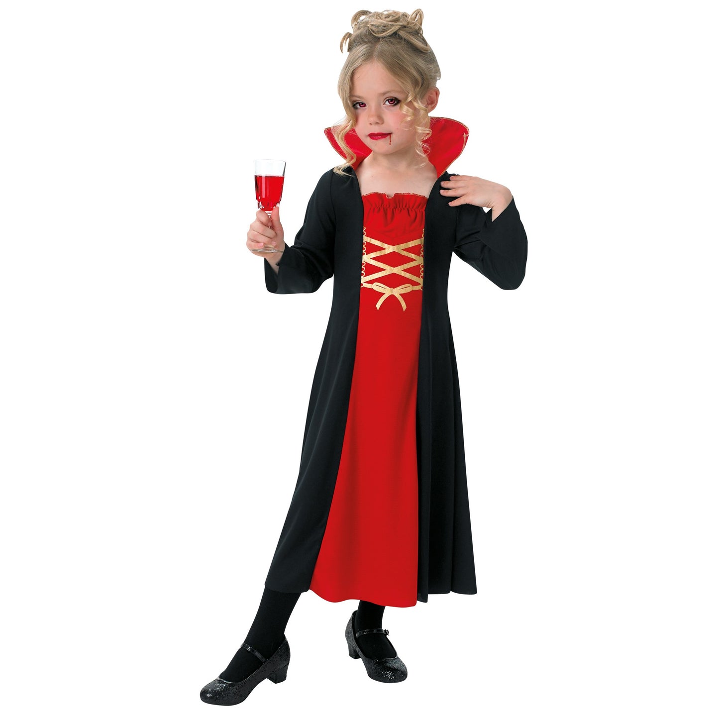 Black-Red-Gold - Front - Bristol Novelty Womens-Ladies Vampire Costume